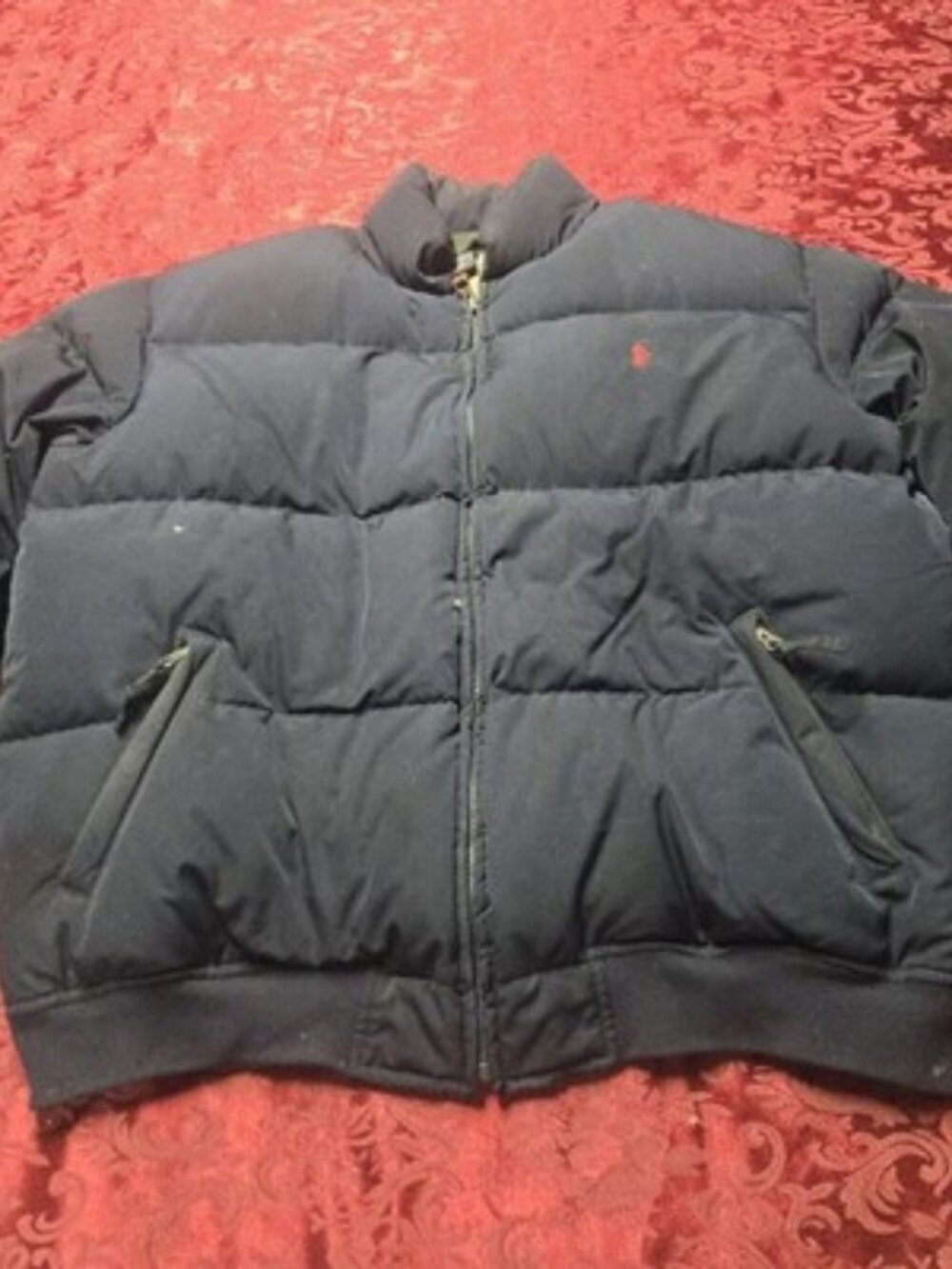 ​Polo by Ralph Lauren Men's Down Puffer Jacket Navy Blue Full Zip Size Large